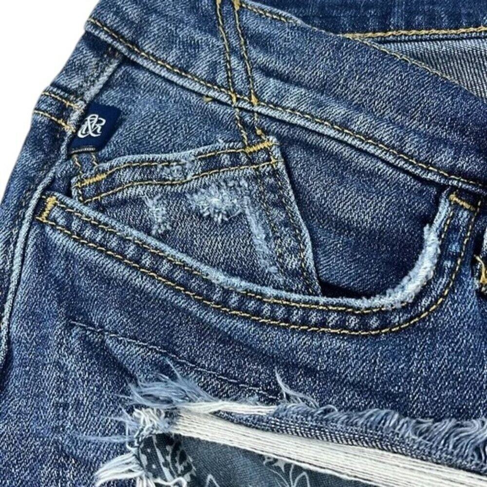 Rock & Republic Jeans Shorts Red, White Size 6 - Picture 5 of 12
